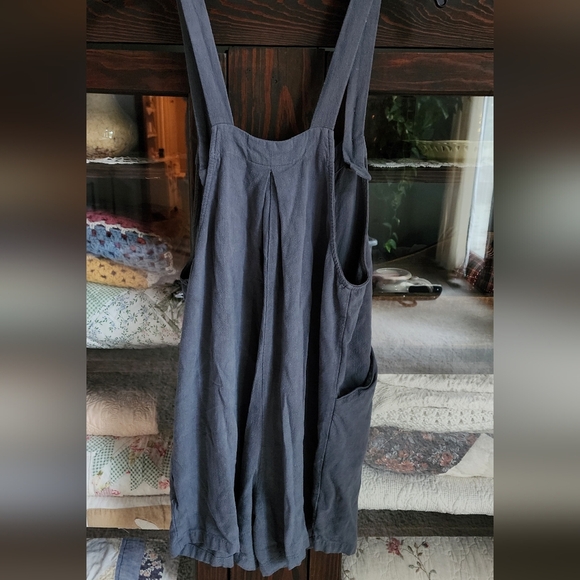 Women's Charcoal Denim Overalls - Picture 4 of 5